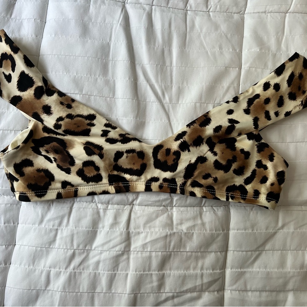 Leopard print bikini top